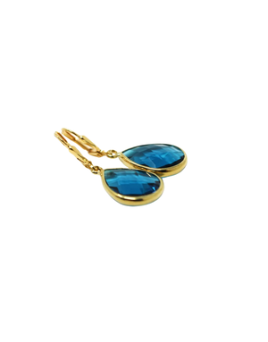 K KAJOUX Teardrop Short Earrings - Teal
