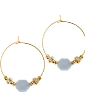 K KAJOUX Athena Azure Hoops