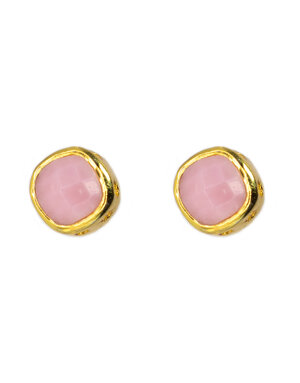 K KAJOUX Rose Quartz Stud Earrings