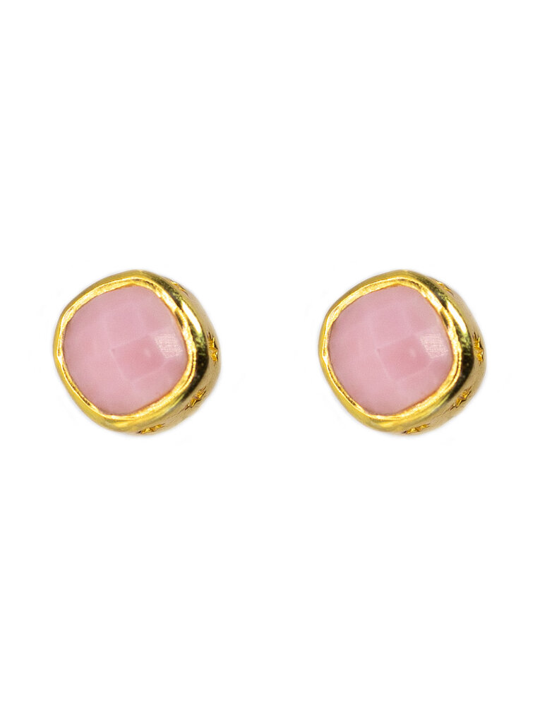 K KAJOUX Rose Quartz Stud Earrings