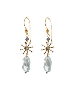VIVIEN WALSH Star Nugget Blue Earrings