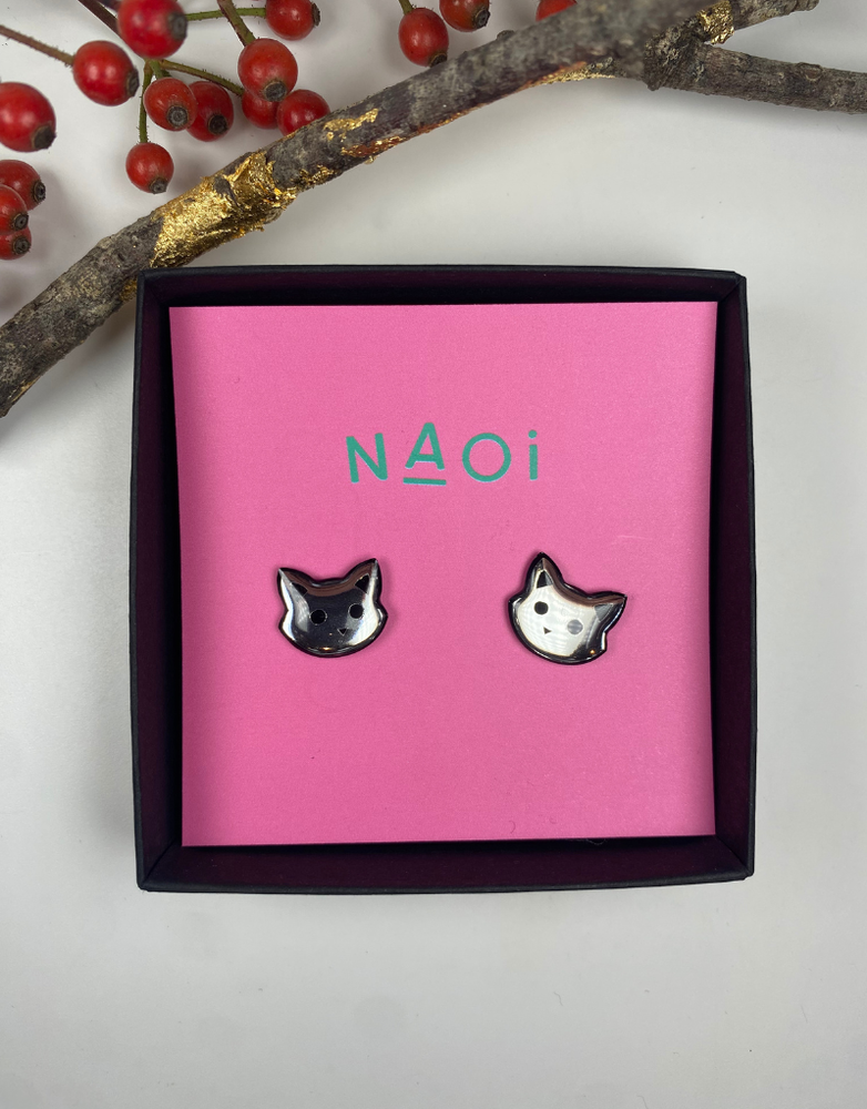 NAOI Earrings  -  Studs Cat Face
