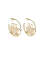 DON'T KILL MY VIBE Earrings - Heart Strong Claddagh Hoops Gold