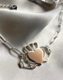 DON'T KILL MY VIBE Necklace - Heart Strong Claddagh Silver