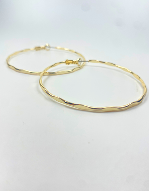 DON'T KILL MY VIBE Earrings - Hustler 2.0 Hoops Gold