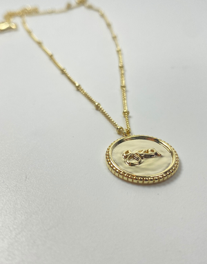 DON'T KILL MY VIBE Necklace - Grá Medallion Gold