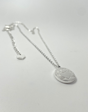 DON'T KILL MY VIBE Necklace - Heart Strong Coin Silver