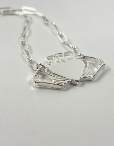 DON'T KILL MY VIBE Necklace - Heart Strong Claddagh Silver