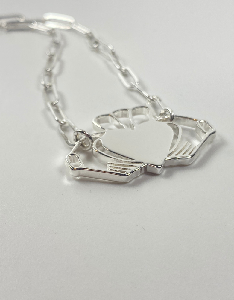DON'T KILL MY VIBE Necklace - Heart Strong Claddagh Silver