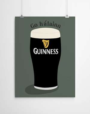 YELLOW LION STUDIO A4 Print - Go Hálainn Guinness