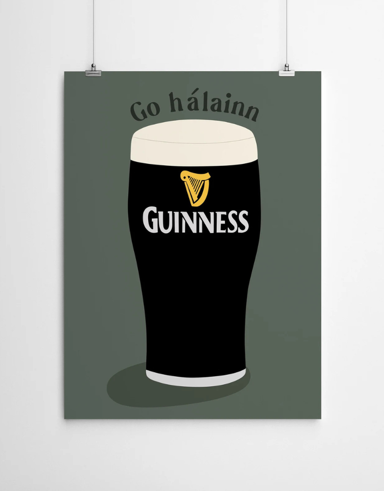 YELLOW LION STUDIO A4 Print - Go Hálainn Guinness