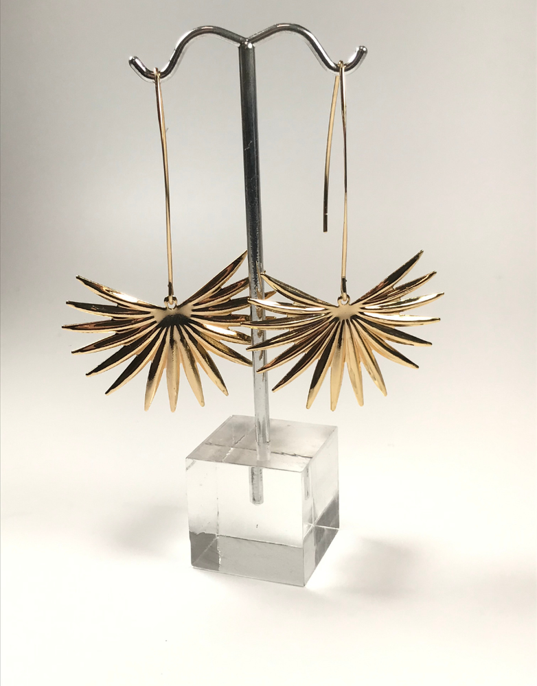 ANGELA D'ARCY Tropical Leaf Earrings