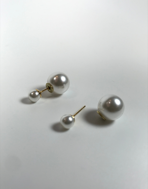 ANGELA D'ARCY Double Baby Pearls Earrings