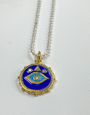 ANGELA D'ARCY Evil Eye Necklace