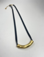 ANGELA D'ARCY Curved Gunmetal Necklace