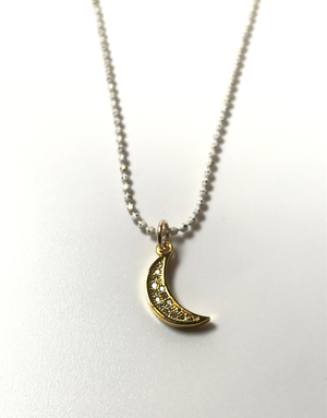 ANGELA D'ARCY Moon White Necklace