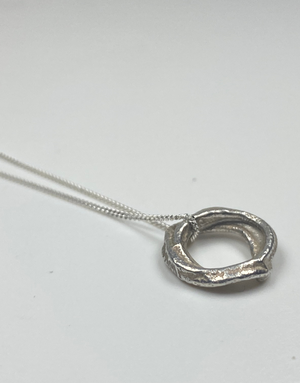 GHOST & BONESETTER Organic Necklace - Large Silver Pendant