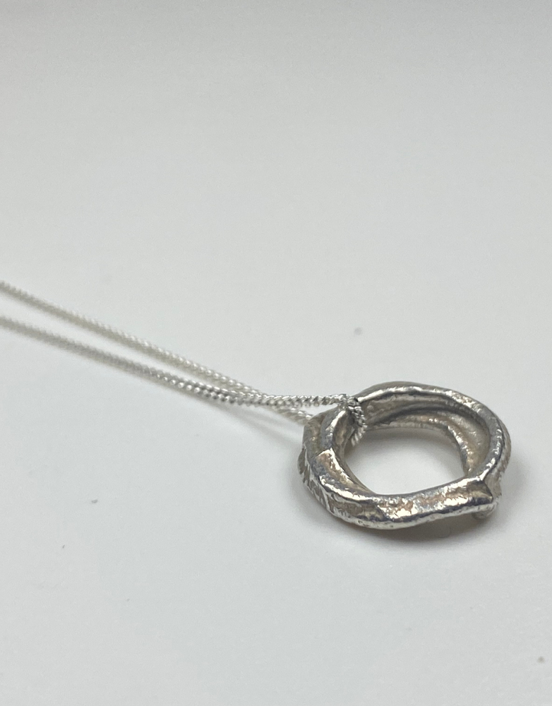 GHOST & BONESETTER Organic Necklace - Large Silver Pendant