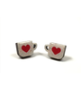 NAOI Earrings - Studs Cuppa White