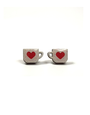 NAOI Earrings - Studs Cuppa White