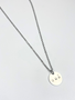 RUDIES AND CO Silver Disc Grá Necklace