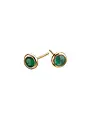 MARY K Gold Green Onyx Stud Earrings