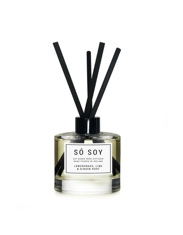 SO SOY Reed Diffuser - Lemongrass, Lime and Ginger Root