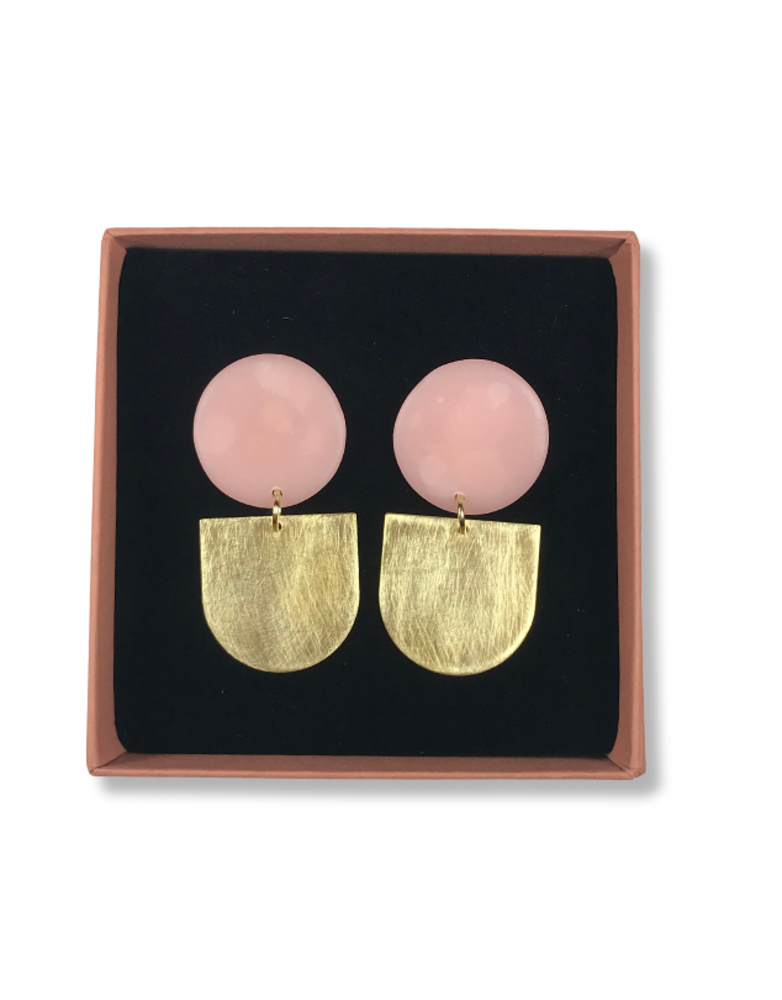 STUDIO CANTY Bruge Dangle Earrings - Rose & Brass