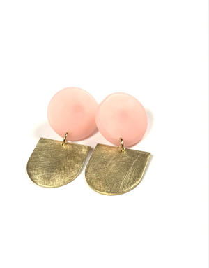 STUDIO CANTY Bruge Dangle Earrings - Rose & Brass