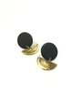 STUDIO CANTY Salo Dangle Earrings - Glitter Black & Brass