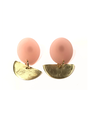 STUDIO CANTY Salo Dangle Earrings - Translucent Rose & Brass