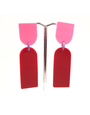 STUDIO CANTY Matilda Dangle Earrings- Bright Pink & Red