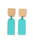 STUDIO CANTY Matilda Dangle Earrings- Pale Peach & Turquoise