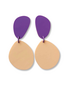 STUDIO CANTY Pebble Dangle Earrings- Purple & Peach