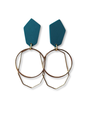 STUDIO CANTY Angle Dangle Earrings- Teal