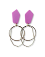 STUDIO CANTY Angle Dangle Earrings- Raspberry Pink