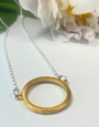 LYNSEY DE BURCA Ancaire Small Circle Necklace - Gold