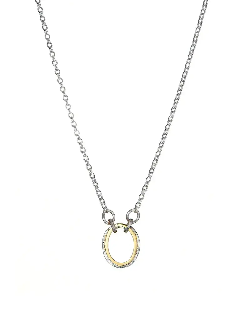 LYNSEY DE BURCA Carran Double Pendant Necklace - Silver/Gold