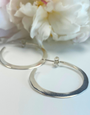 LYNSEY DE BURCA Ciorcail Large Hoop Earrings - Silver