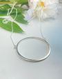 LYNSEY DE BURCA Ancaire Circle Necklace - Silver