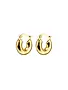 MARY K Gold Rounded Hoop Earrings
