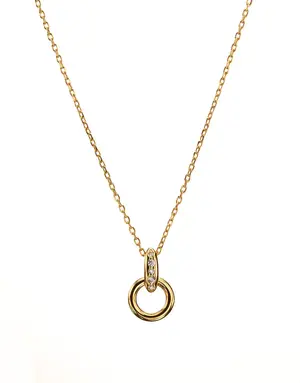 MARY K Gold Halo Zircon Necklace