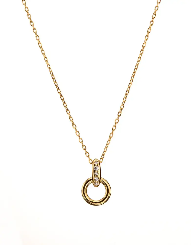 MARY K Gold Halo Zircon Necklace