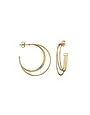 MARY K Large Gold Triple Hoop Earrings