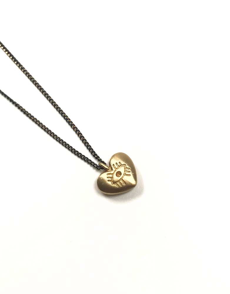 KAIKO STUDIO Delicate Spiritual Heart Brass Necklace
