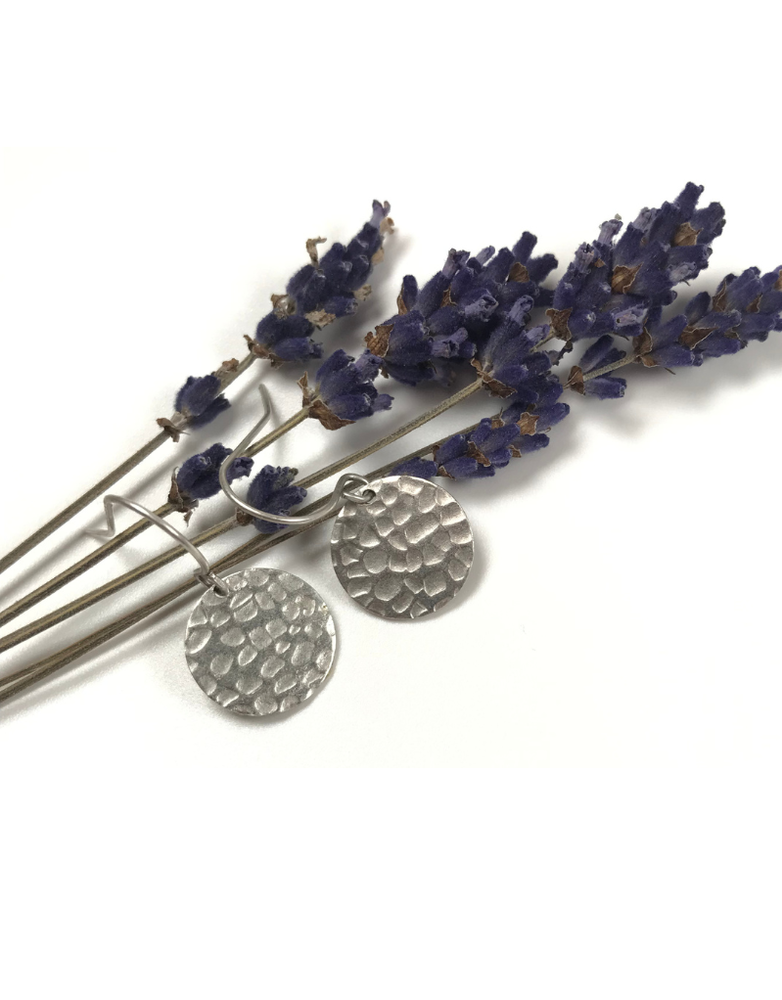 KAIKO STUDIO Textured Silver Disc Earrings