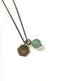 KAIKO STUDIO Crystal Fluorite Bee Necklace- Green