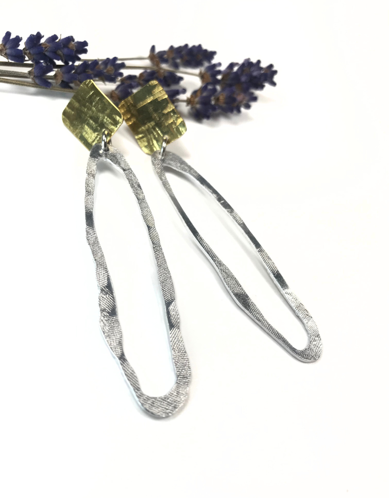 DAKIDAKI DESIGN Kiku Brass And Aluminium Earrings