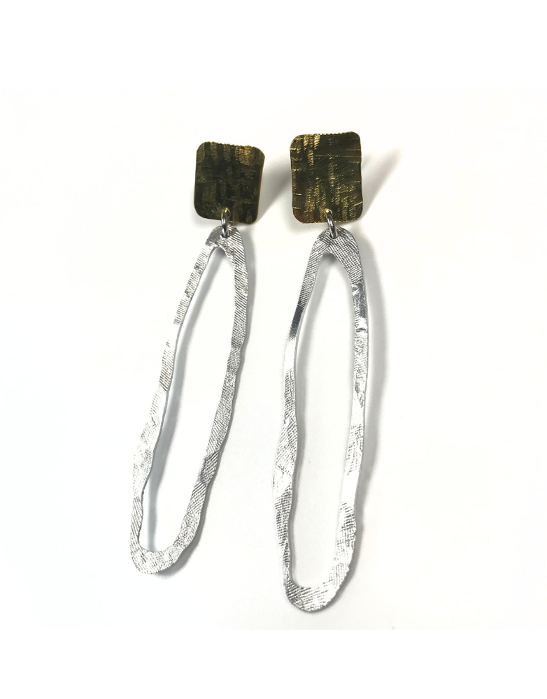 DAKIDAKI DESIGN Kiku Brass And Aluminium Earrings