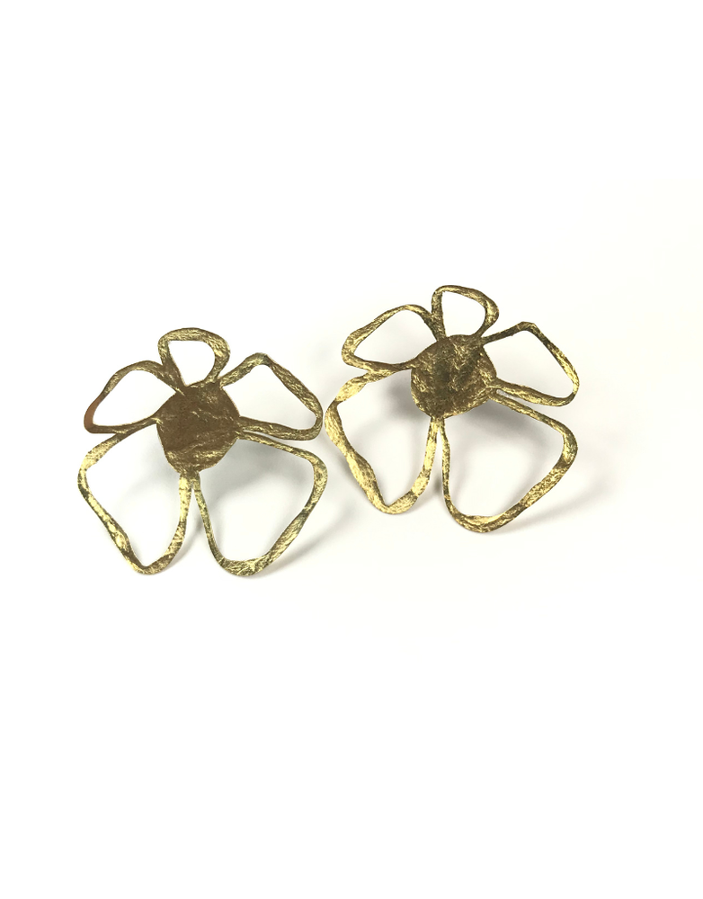 DAKIDAKI DESIGN Kenzo Brass Flower Earrings